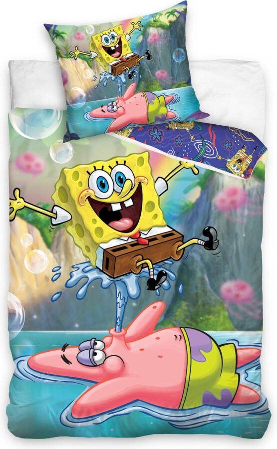 Spongebob Dekbedovertrek Big Fun 140 x 200 cm Katoen 60 x 63 cm