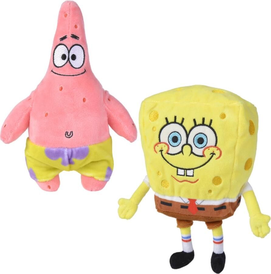 Spongebob Squarepants + Patrick Ster Pluche Knuffel Set 21 cm Speelgoed Knuffels Knuffeldier Knuffelpop voor kinderen jongens meisjes Patrick Ster Gerrit de Slak Octo Nickelodeon Plush Toy