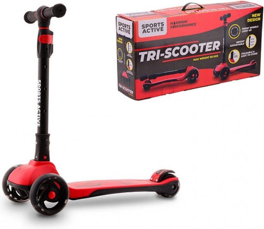 Thystoys Sports Active 3-wiel Kinderstep 60 X 30 Cm Aluminium Rood zwart