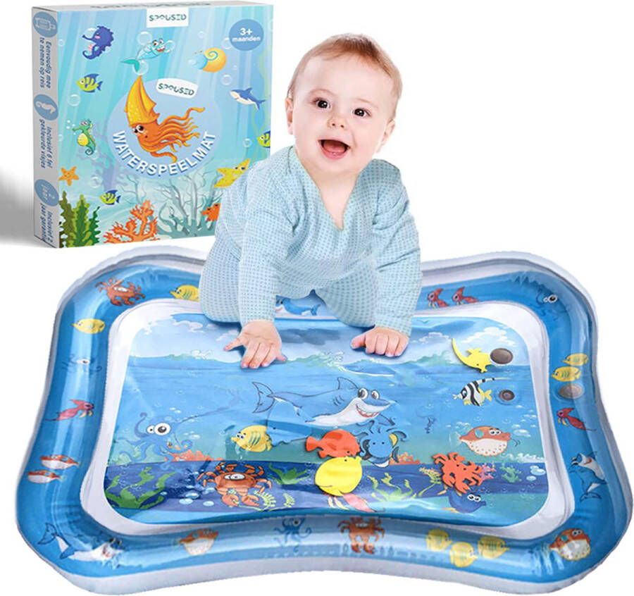 Spoused Waterspeelmat Watermat Speelmat baby Speelkleed baby Tummy Time Luxe Geschenkdoos