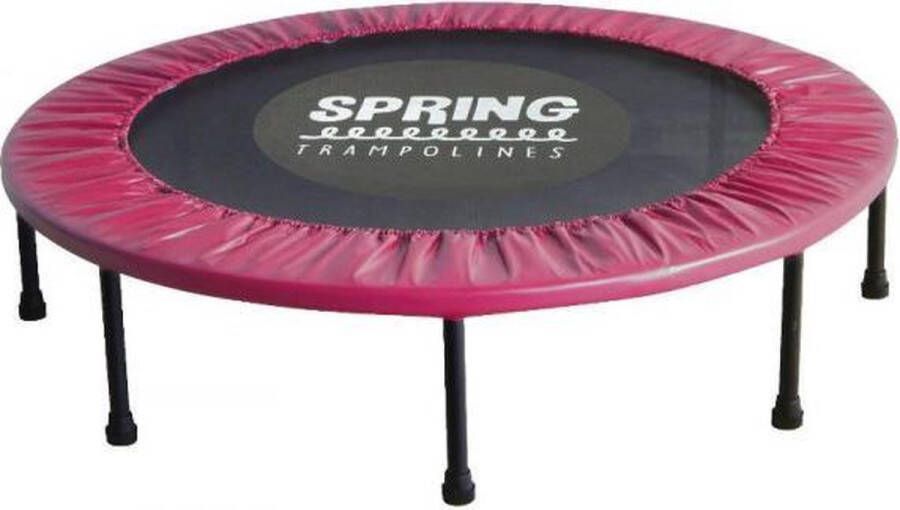 SPRING Mini Trampoline 140 cm opvouwbaar Black Edition – roze rand