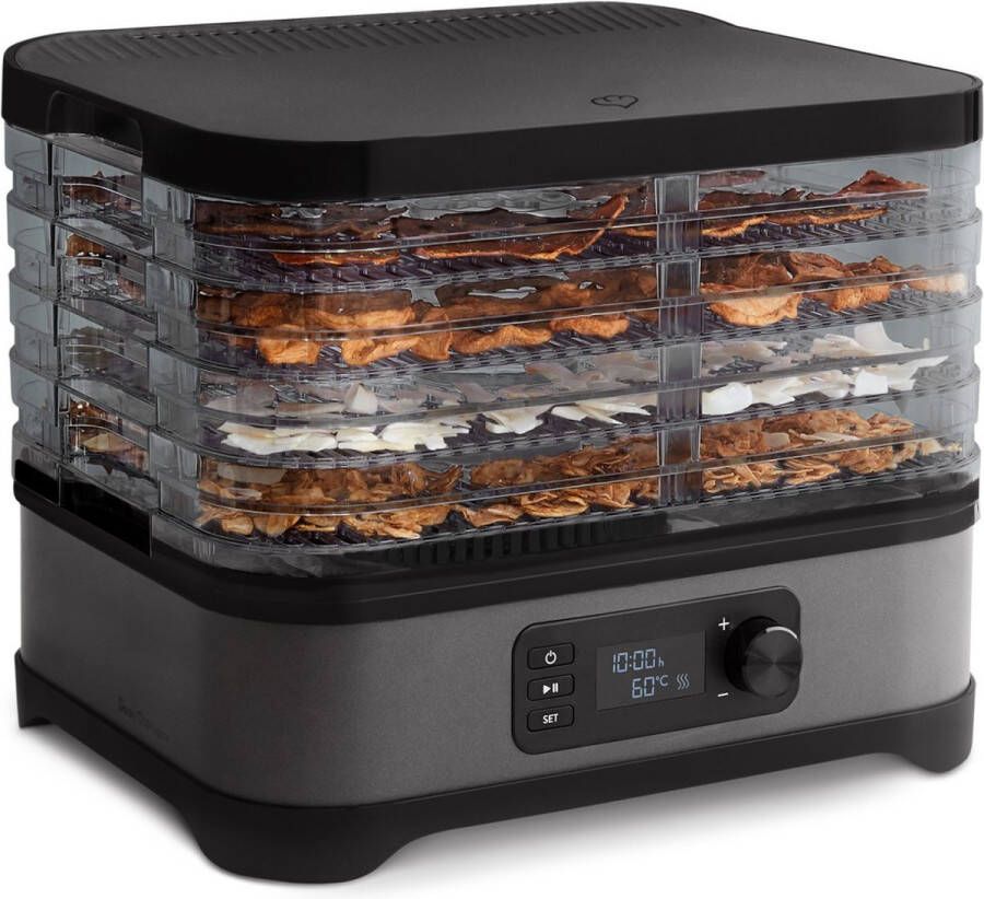 Springlane Voedseldroger Dora 400 W Elektrische droogoven Dehydrator Antraciet