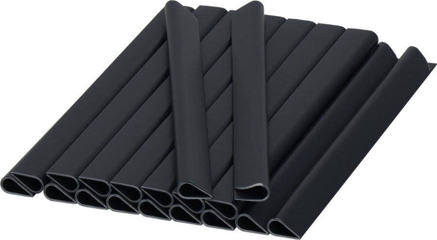 Springos Bevestigings Clips Vlechtband Schutting Set van 20 Kunststof Antraciet