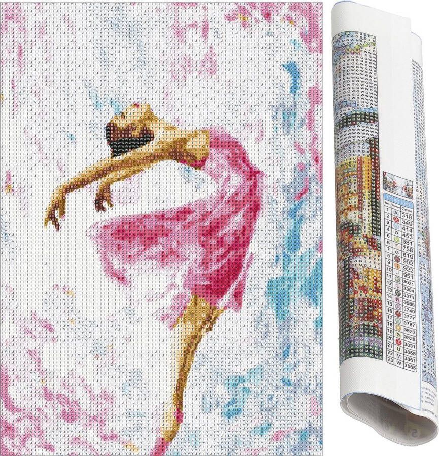 Springos Diamond Painting Volwassenen Ballerina 40 x 30 cm