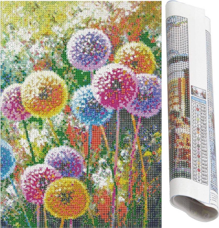 Springos Diamond Painting Volwassenen Paardebloemen 40 x 30 cm