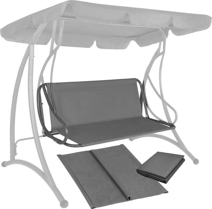 Springos Kussen -Schommelbank Waterdicht Tuinschommel Grijs 110 x 90 cm