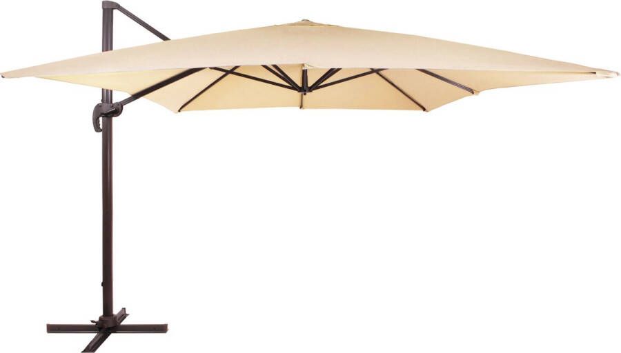 Springos Parasol | Parasols | Kantelbaar | Met Ventilatie | Grafiet | 290 X 290 Cm