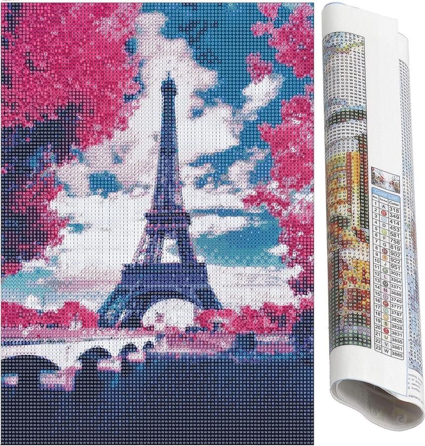 Springos Diamond Painting Volwassenen Eiffeltoren 40 x 30 cm