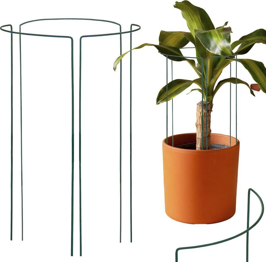 Springos Plantensteun Metaal Bloemen Groen Set Van 3 100 Cm
