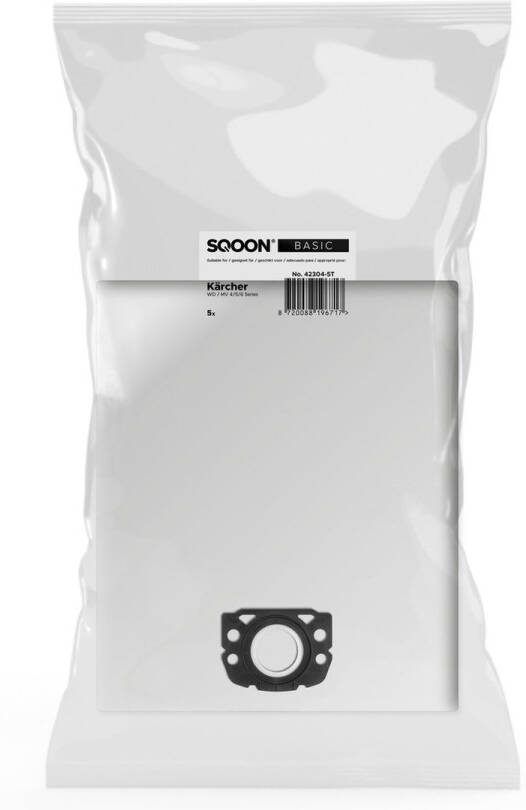 SQOON Basic Stofzuigerzakken Geschikt voor Karcher WD MV 4 5 6 series Vervanging voor 2.863-006.0