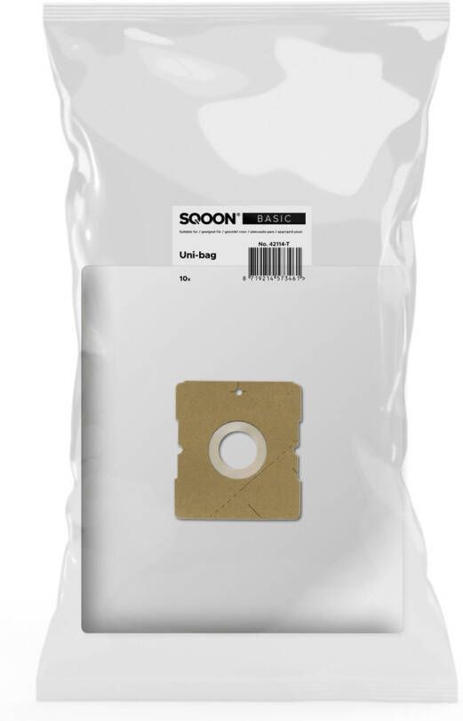 SQOON Basic Uni-bag Stofzuigerzakken High Filtration (10 Stuks)