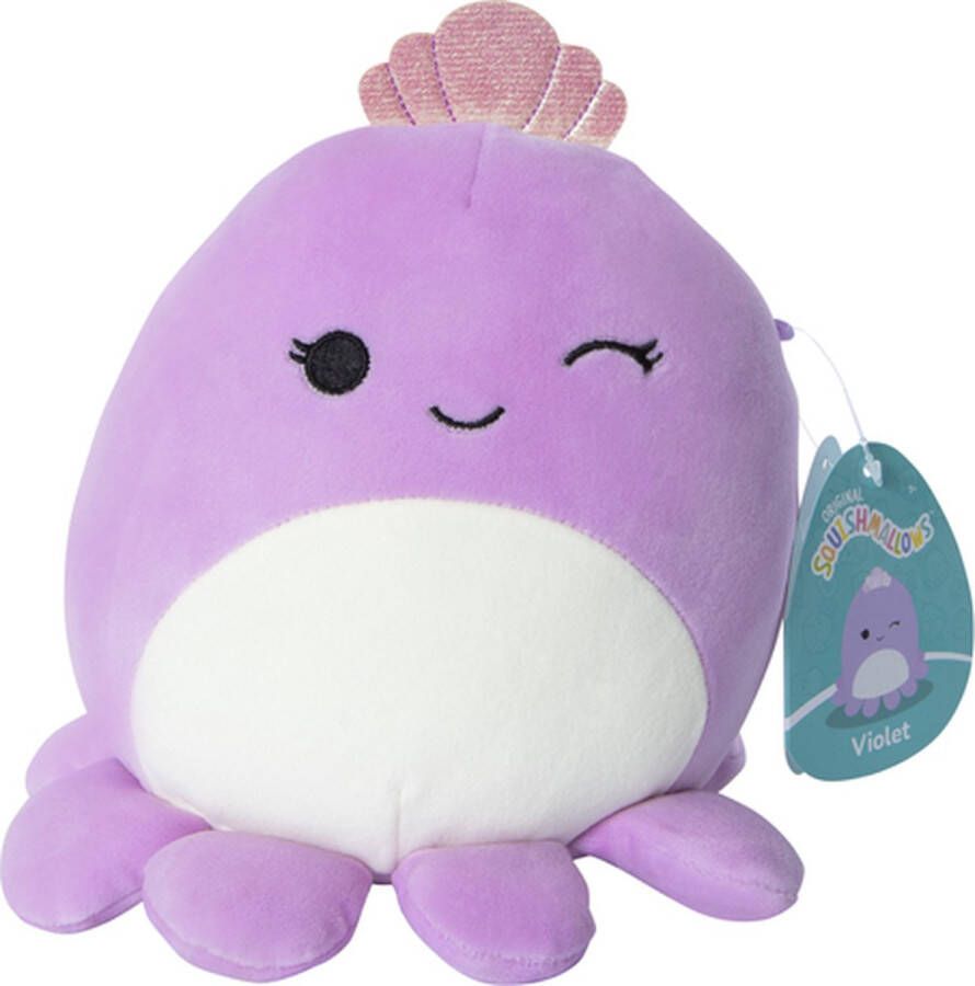 Squishmallows Squishmallow Knuffel 19CM Violet the Lavender Octopus with Crown