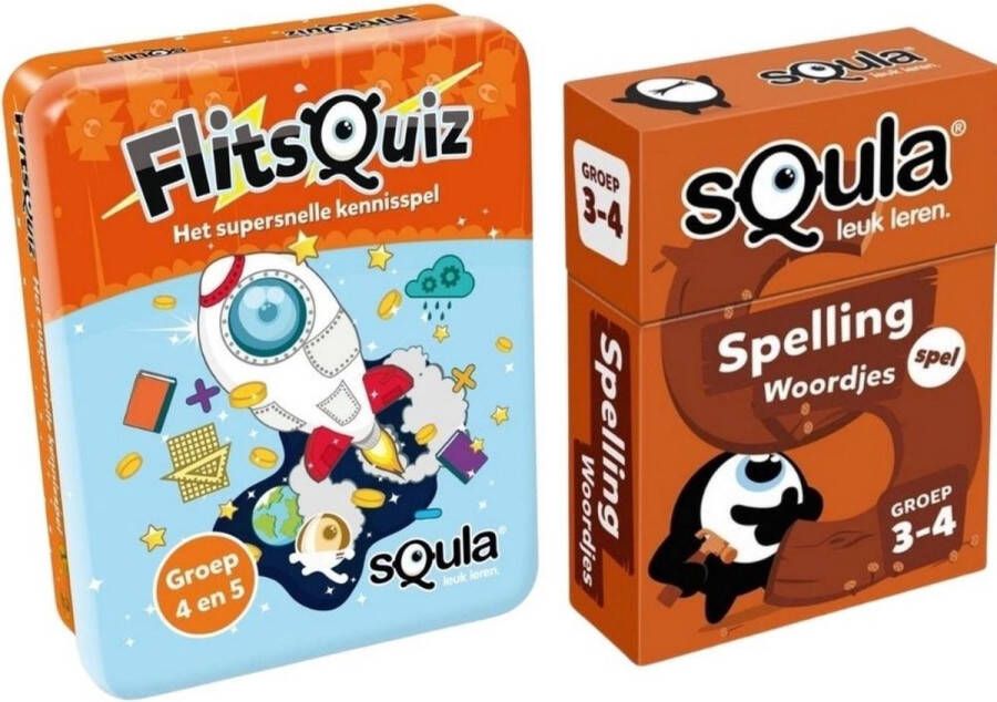 WAYS Spellenbundel Squla 2 stuks Flitsquiz Groep 4 5 Spelling (Groep 3&4)