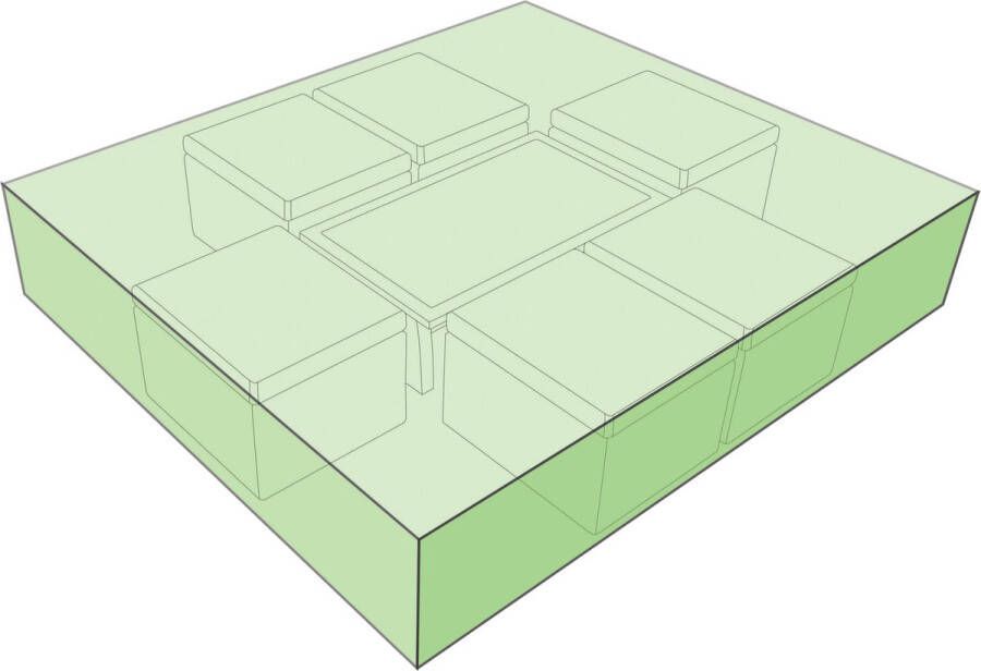 St Helens Home and Garden beschermhoes voor tuinmeubelen Groen 196x114x71cm