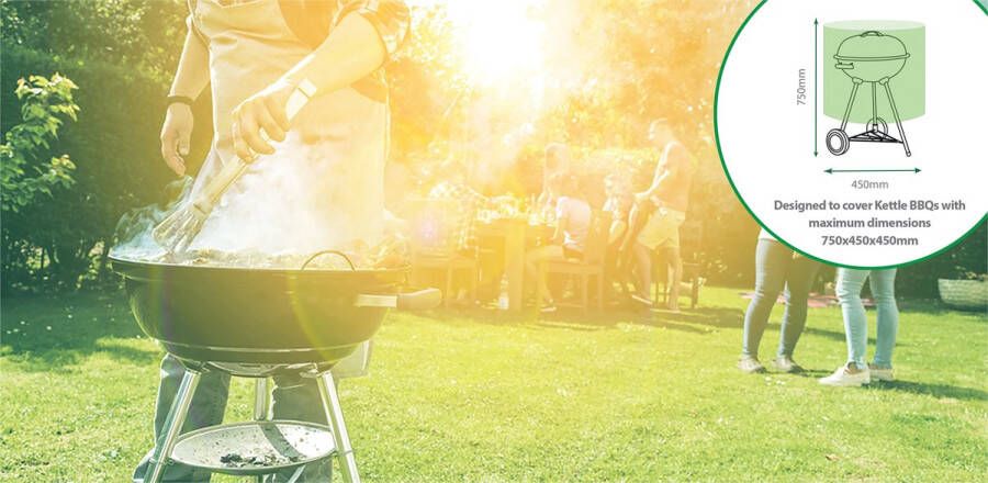St Helens Home and Garden St. Helens Home & Garden Kogel BBQ cover Groen 75x45cm Waterbestendig Kogelbarbecue hoes BBQ hoes