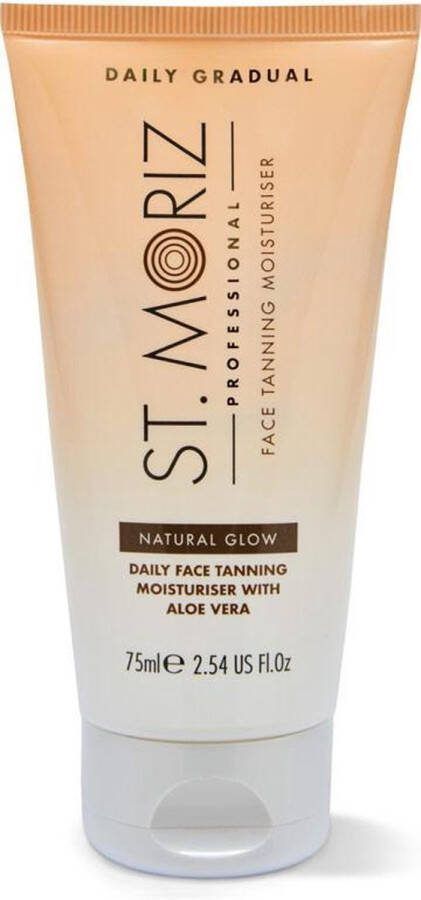 St. Moriz Professionele Dagelijkse Bruiningscrème voor het Gezicht Hydraterende Dagcrème met Aloë Vera Natuurlijke Gloed 75ml