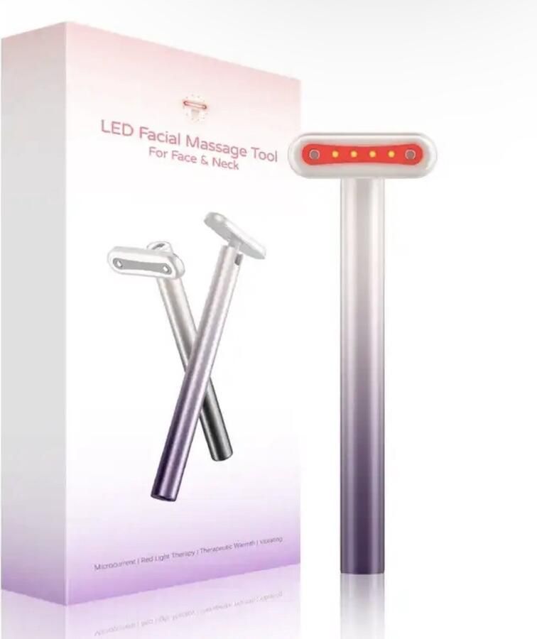 ST Producten ST en LED Infraroodlamp Rood Licht Therapie Lamp Gezicht Oplaadbaar Oog Massage Paars