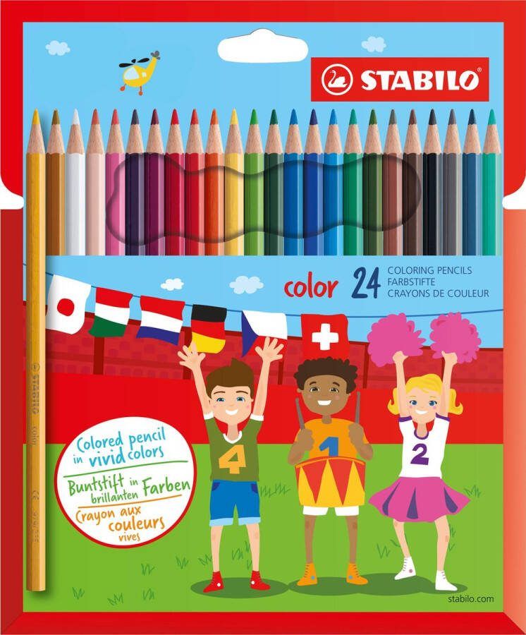 STABILO Color Kleurpotlood Intense Kleuren En Makkelijke Kleurafgifte Etui Met 24 Kleuren