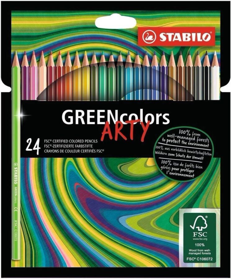 STABILO GREENcolors FSC Gecertificeerd Kleurpotloden ARTY Etui 24 Kleuren