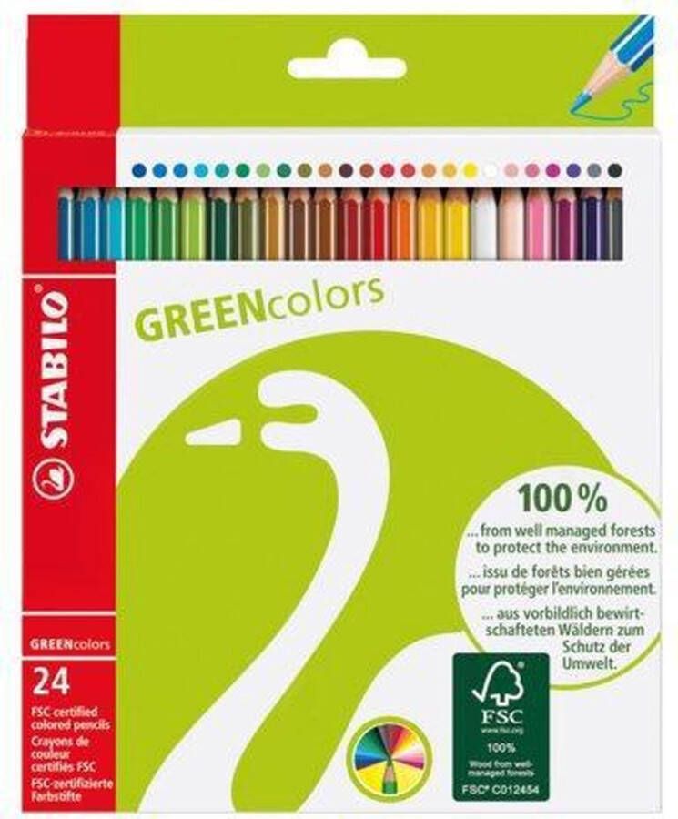 STABILO GREENcolors Kleurpotloden Etui 24 stuks