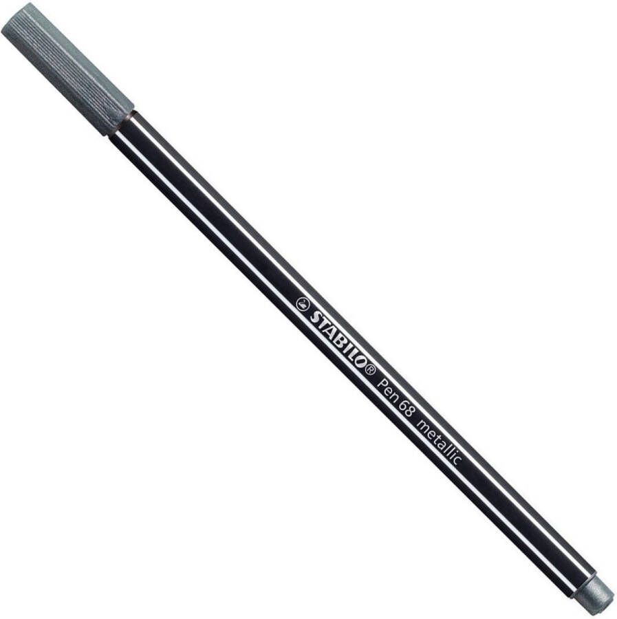 STABILO Pen 68 Metallic Premium Metallic Viltstift Metallic Zilver per stuk