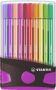 No brand STABILO Pen 68 brush ColorParade lila-grijze doos 20 stuks in geassorteerde kleuren - Thumbnail 1