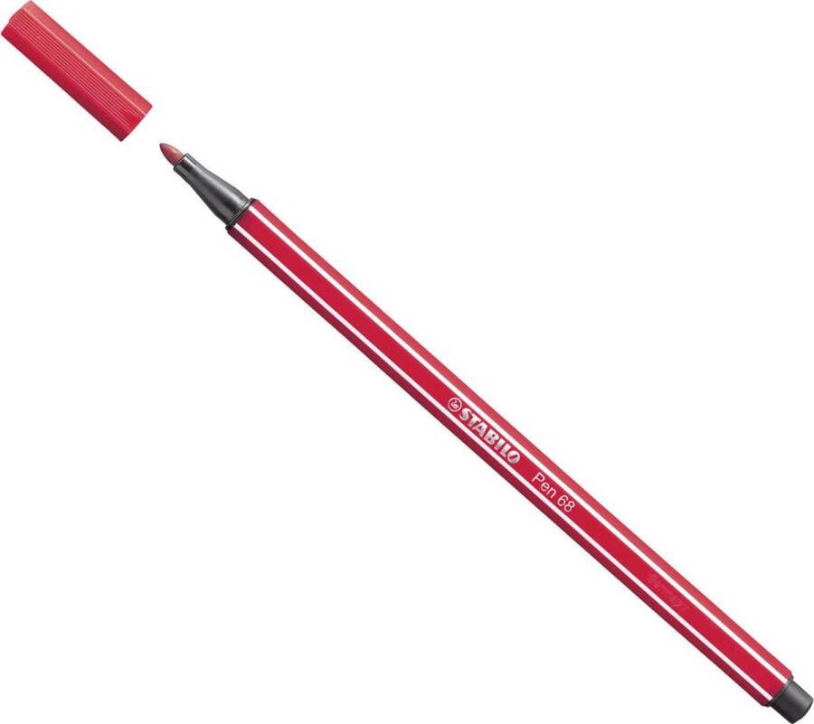 STABILO Pen 68 Premium Viltstift Donker Rood per stuk