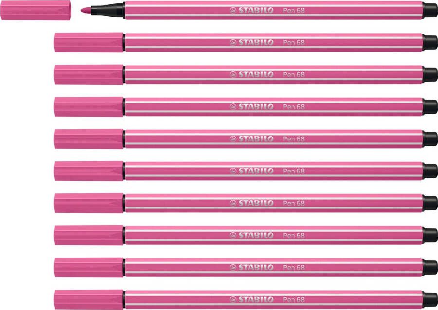 STABILO Pen 68 Premium Viltstift Erika Doos 10 stuks