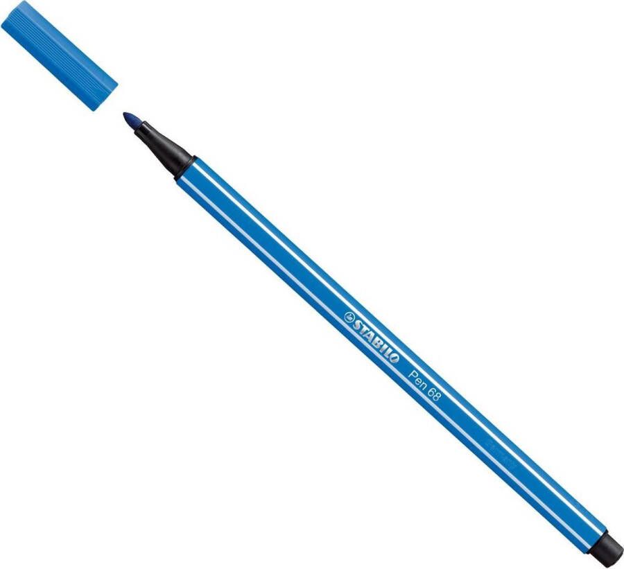 STABILO Pen 68 Premium Viltstift Licht Blauw per stuk