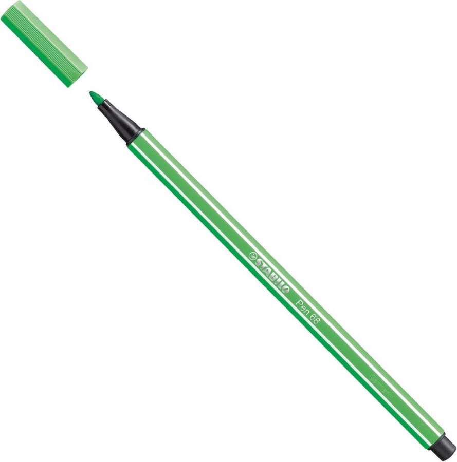 STABILO Pen 68 Premium Viltstift Licht Smaragdgroen per stuk