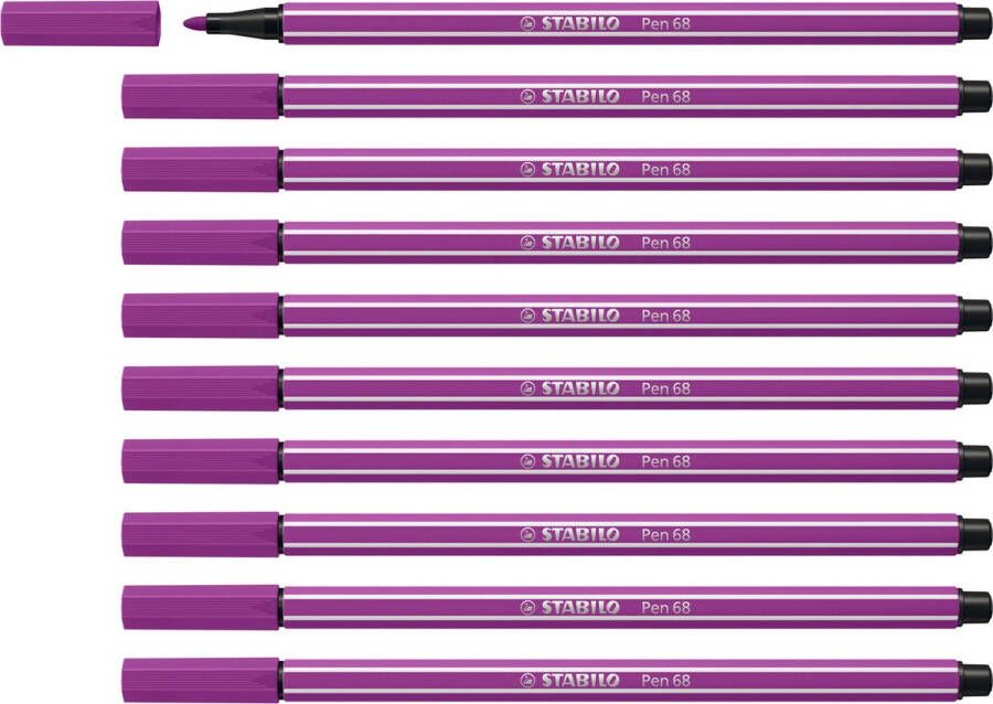 STABILO Pen 68 Premium Viltstift Lila Doos 10 stuks