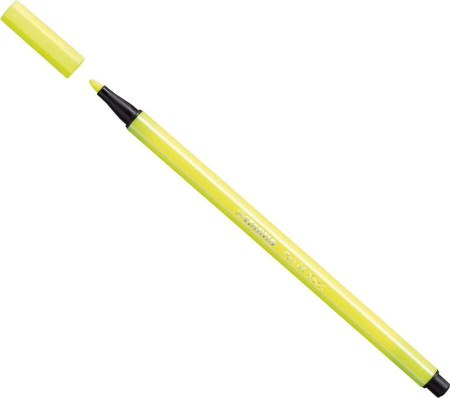 STABILO Pen 68 Premium Viltstift Neon Geel per stuk