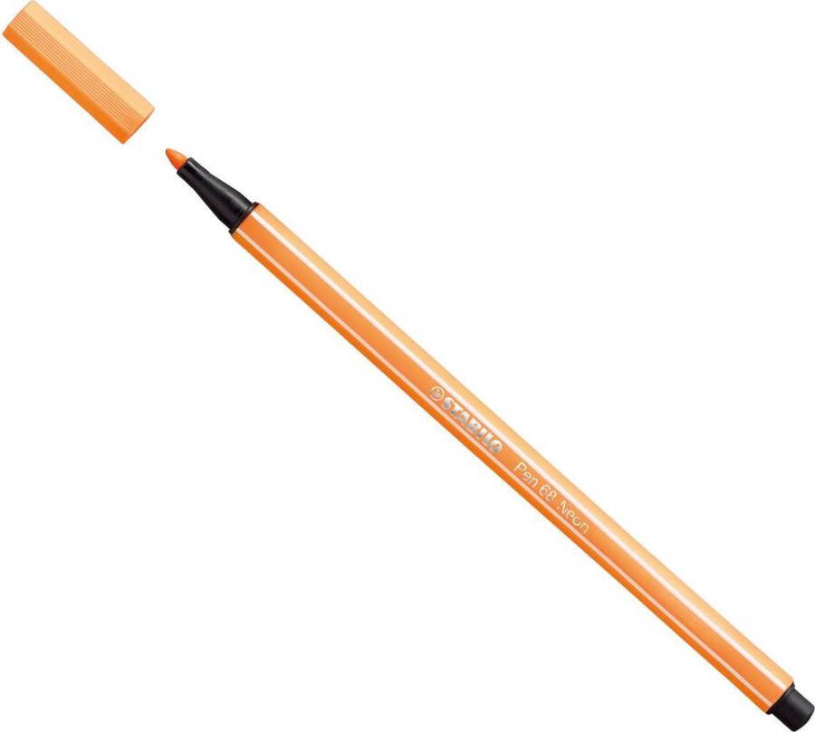 STABILO Pen 68 Premium Viltstift Neon Oranje per stuk