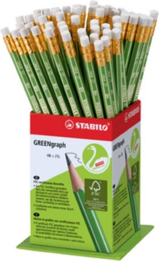 STABILO Potlood GREENgraph HB zonder gum 12 st