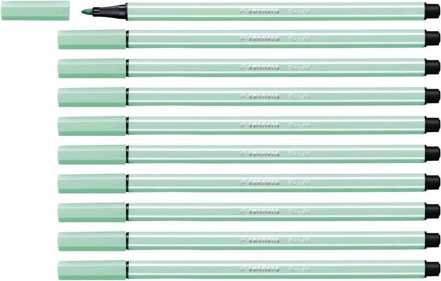 STABILO Pen 68 Premium Viltstift Ijsgroen Doos 10 Stuks