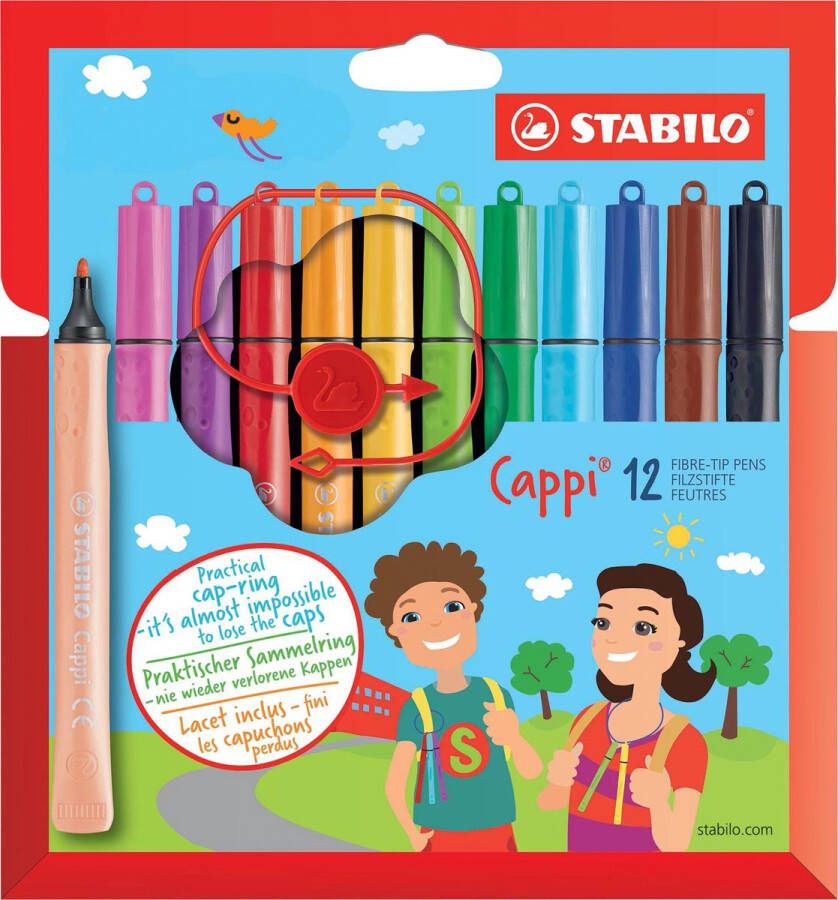 STABILO Viltstift Cappi 168 etui à 12 kleuren 6 stuks