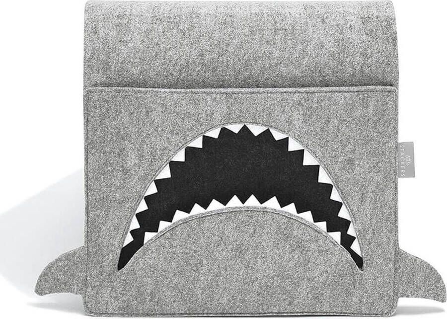 STACKERS Bed organizer shark little Grijs Sorteervakken Ophangen zonder boren Decoratief Shark