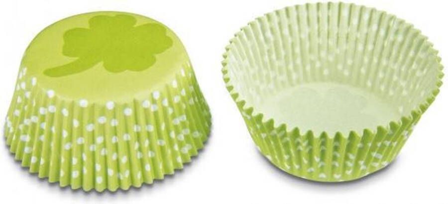 Enjoy2Cook Papieren cupcake vormpjes groen klaverblad set van 50 Städter