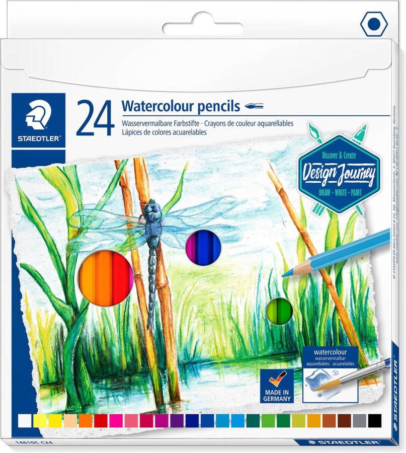STAEDTLER Design Journey aquarel kleurpotloden set 24 st