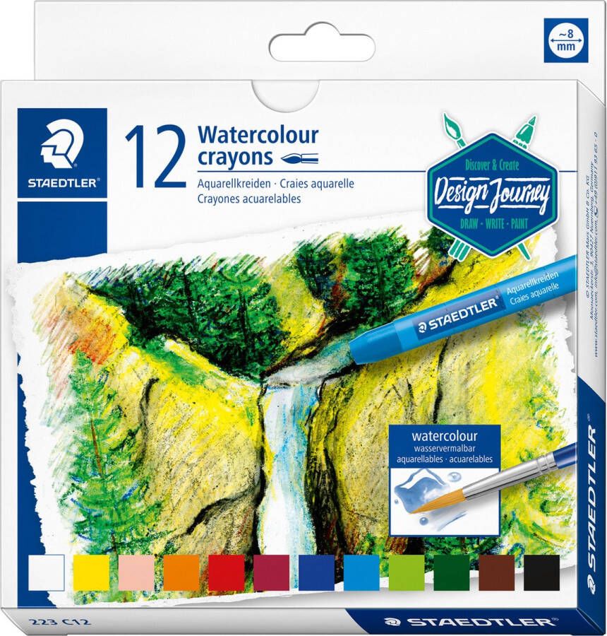 STAEDTLER Design Journey aquarelkrijtjes set 12 st