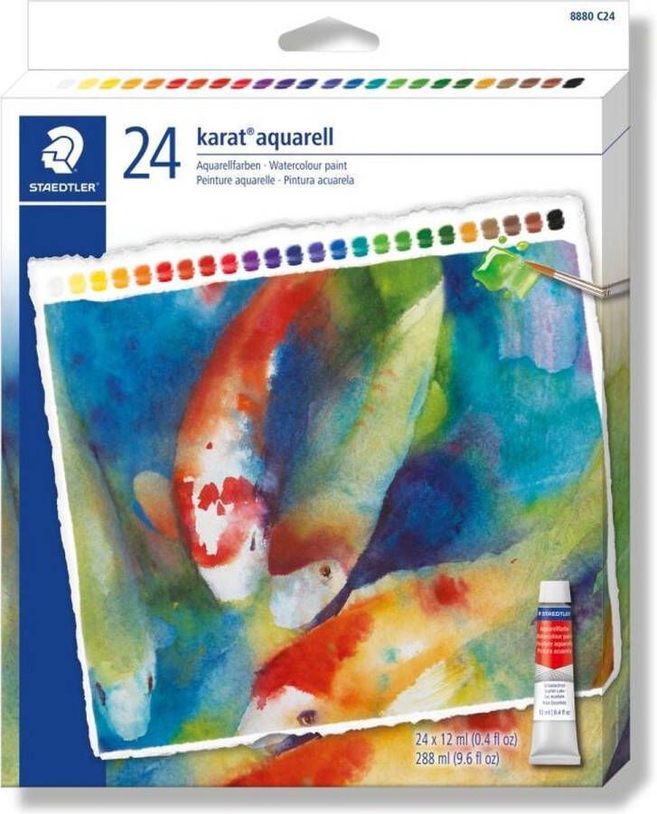 STAEDTLER Design Journey karat aquarel verf set 24 tubes 12 ml