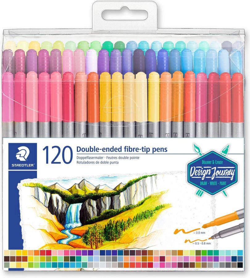 STAEDTLER Design Journey kleurstift dubbele punt set 120 st