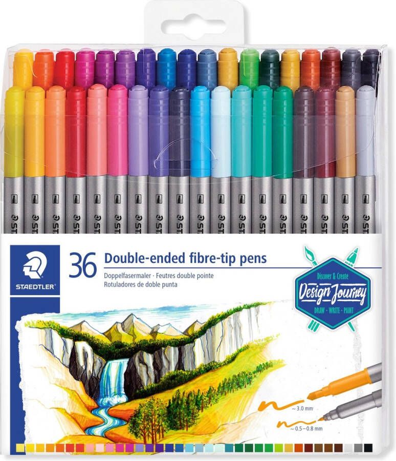 STAEDTLER Design Journey kleurstift dubbele punt set 36 st