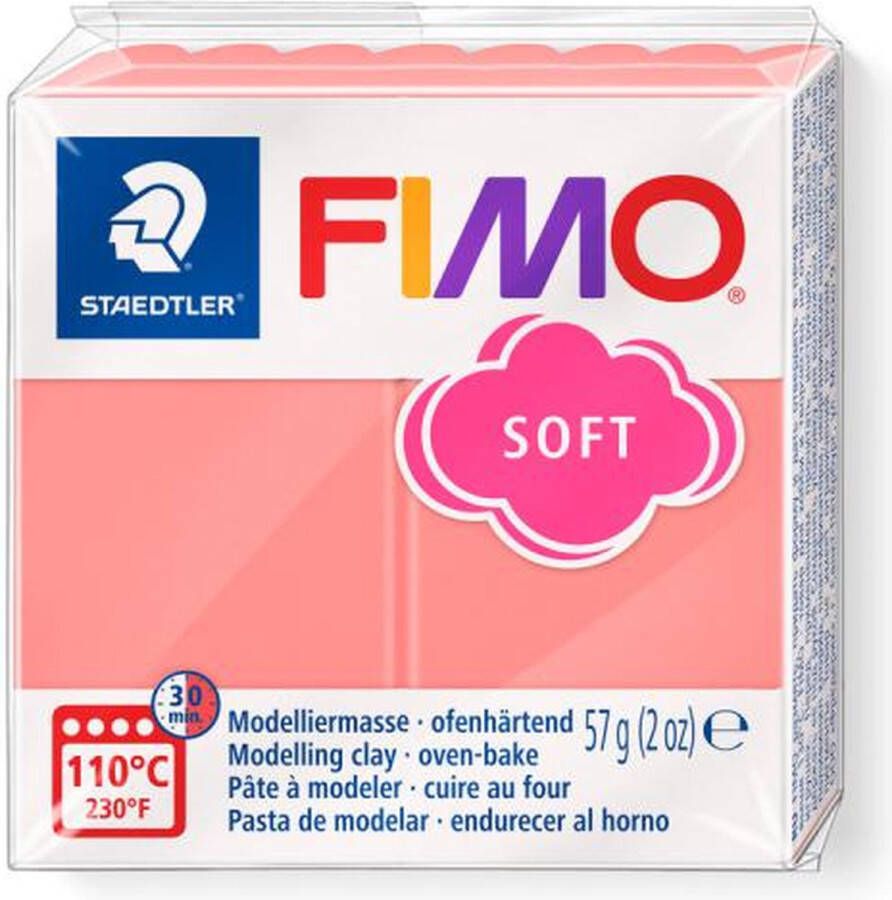 STAEDTLER Fimo soft boetseerklei 57g pink grapefruit