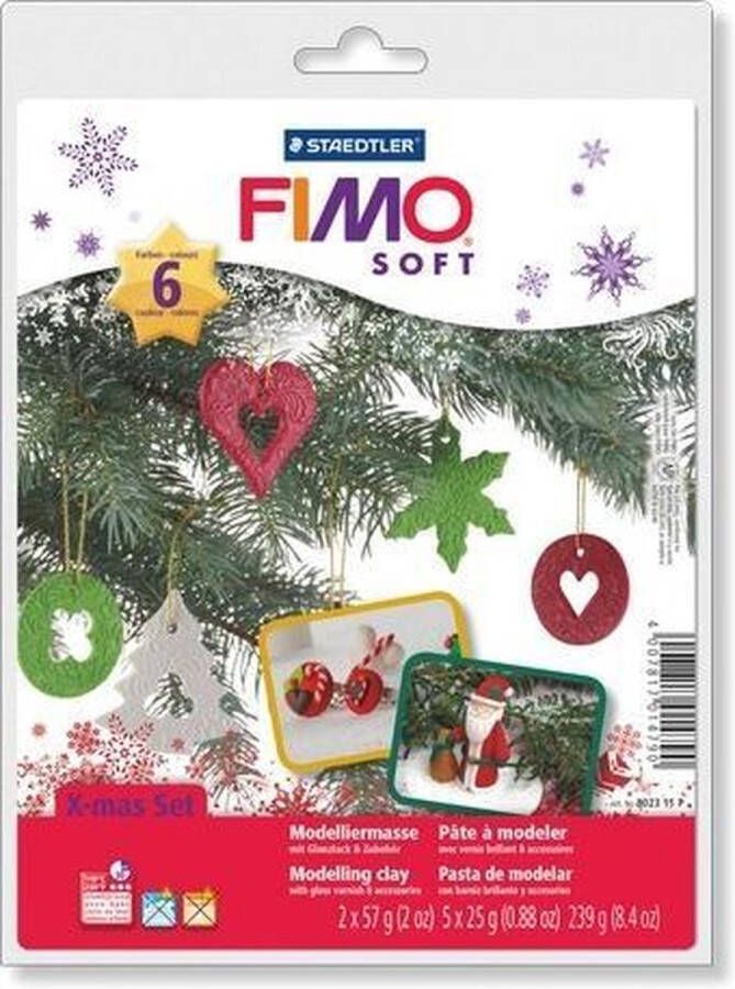STAEDTLER Fimo Soft Kerstmis Decoratieset 8023 11 P