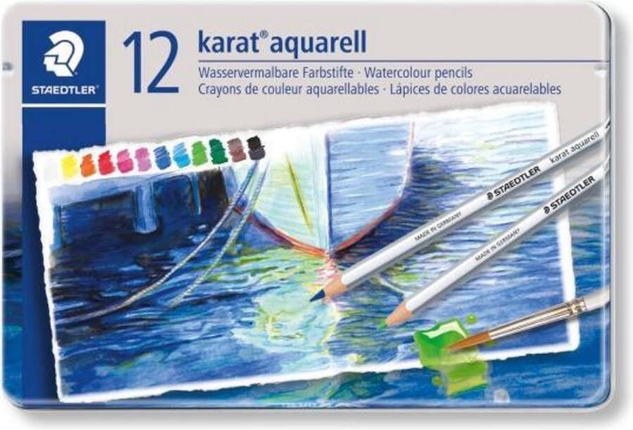 STAEDTLER karat aquarell kleurpotlood set 12 st