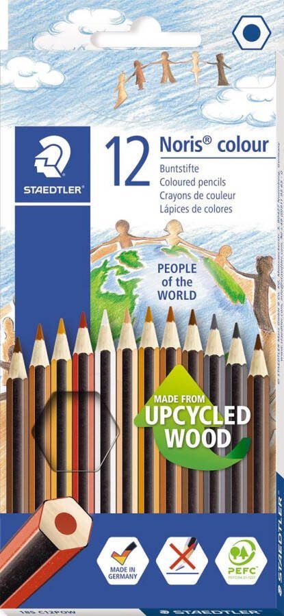 STAEDTLER kleurpotlood Noris Club People Of The World 12 kleurpotloden Beige Potloden Beige Kleurpotloden Skincolor Potloden