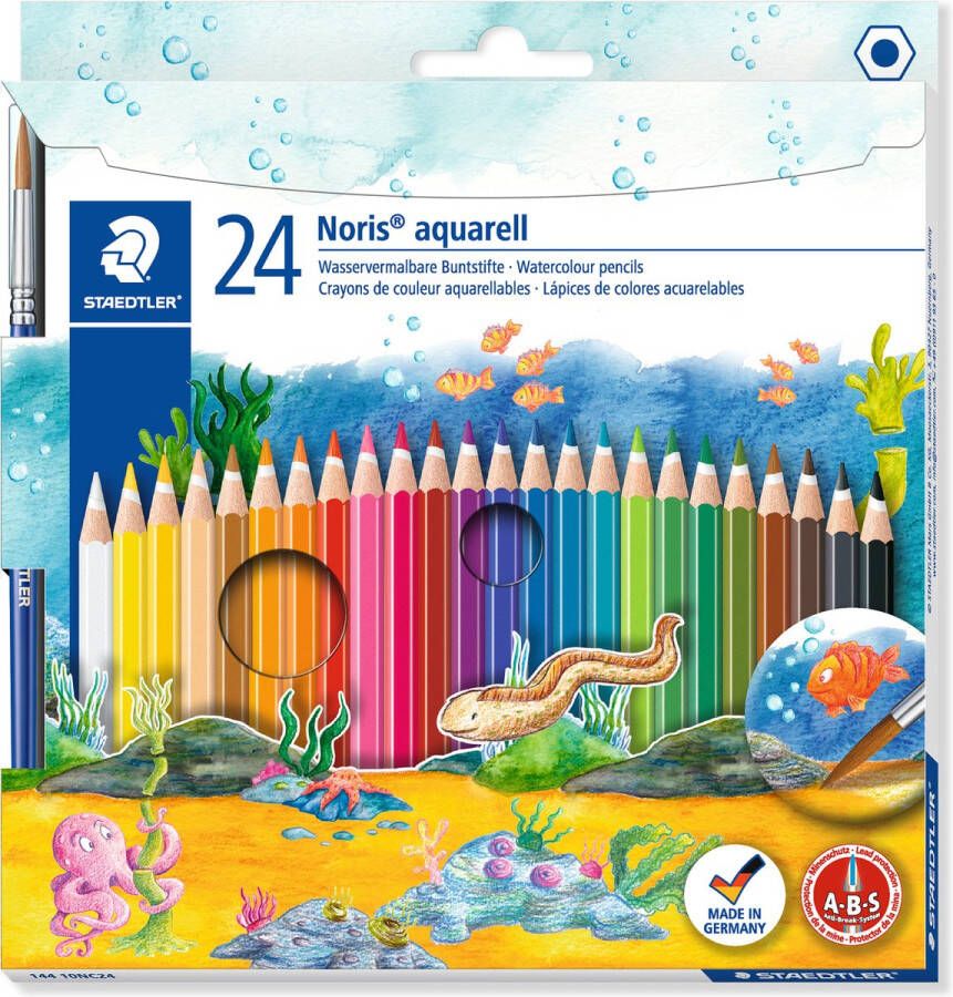 STAEDTLER Noris aquarell kleurpotlood set 24 kleuren