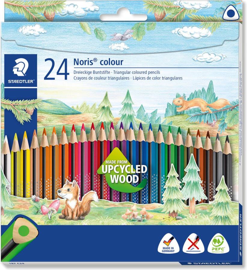 STAEDTLER Noris colour driekantig kleurpotlood set 24 st