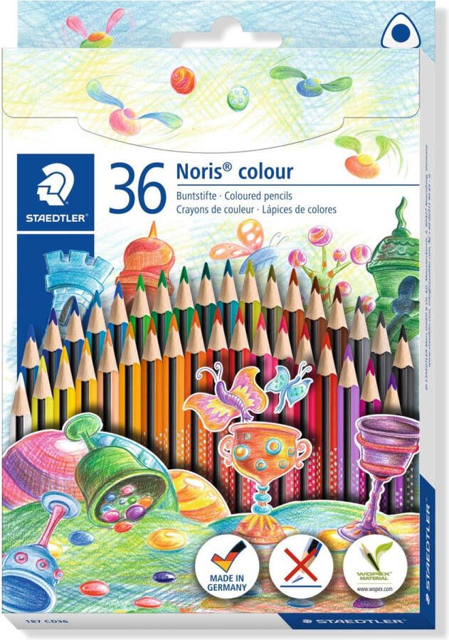 STAEDTLER Noris colour driekantig kleurpotlood set 36 st